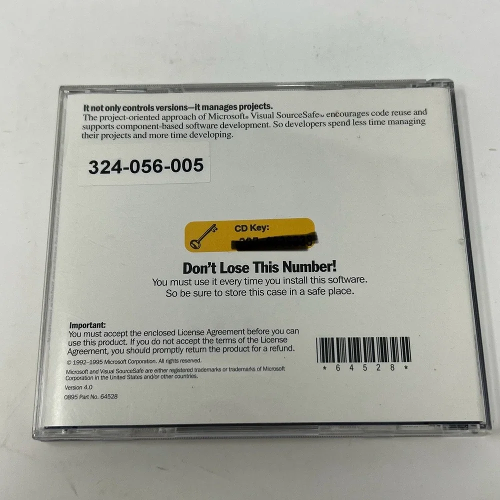 Microsoft Visual SourceSafe 6.0 For Windows w/ CD Key‎